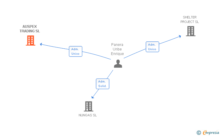 Vinculaciones societarias de AUSPEX TRADING SL