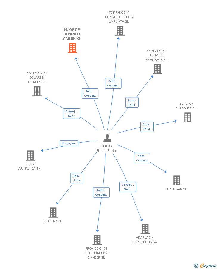 Vinculaciones societarias de HIJOS DE DOMINGO MARTIN SL