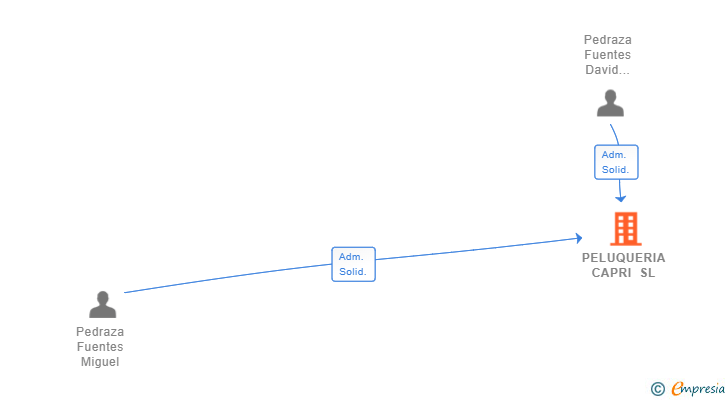 Vinculaciones societarias de PELUQUERIA CAPRI SL