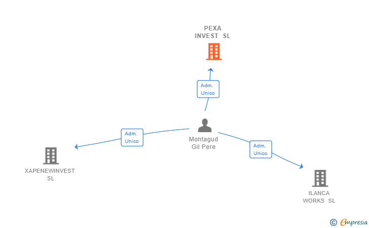 Vinculaciones societarias de PEXA INVEST SL