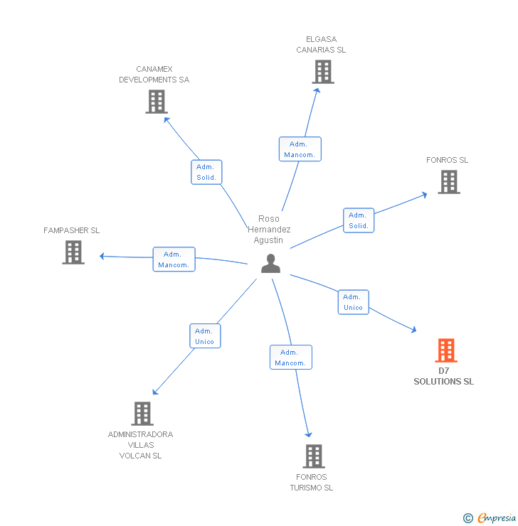Vinculaciones societarias de D7 SOLUTIONS SL