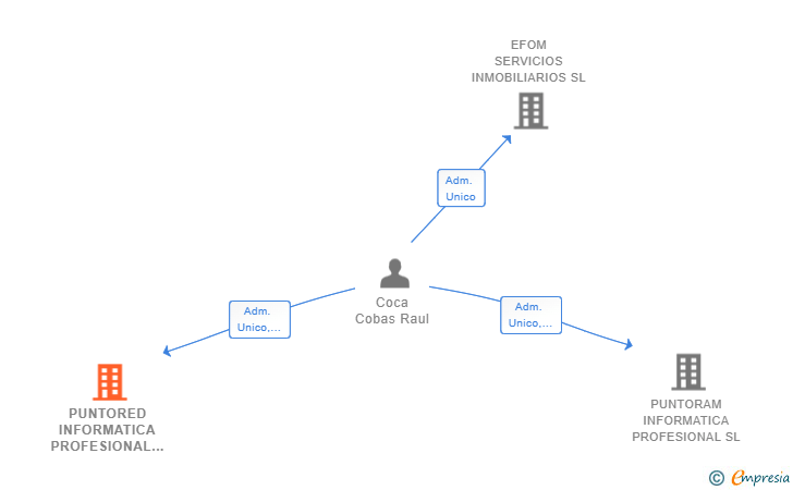 Vinculaciones societarias de PUNTORED INFORMATICA PROFESIONAL SL