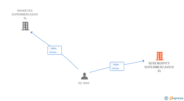 Vinculaciones societarias de SERENDIPITY SUPERMERCADOS SL