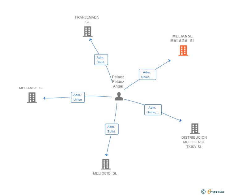 Vinculaciones societarias de MELIANSE MALAGA SL