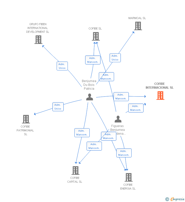 Vinculaciones societarias de COFIBE INTERNACIONAL SL