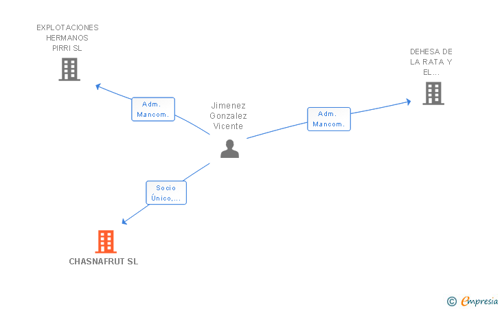 Vinculaciones societarias de CHASNAFRUT SL