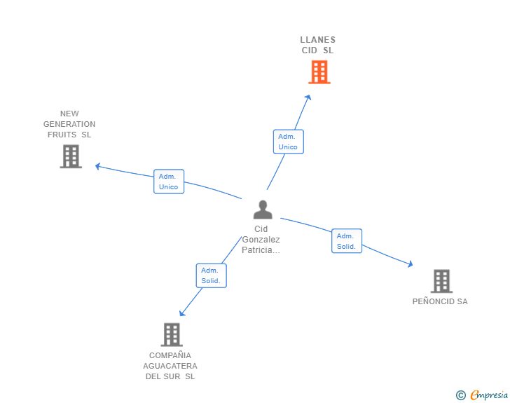 Vinculaciones societarias de LLANES CID SL