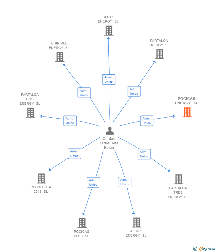 Vinculaciones societarias de POCICAS ENERGY SL