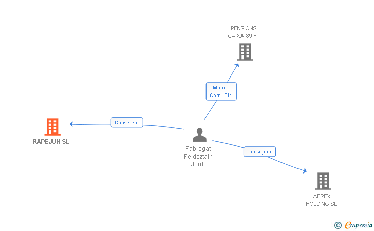 Vinculaciones societarias de RAPEJUN SL