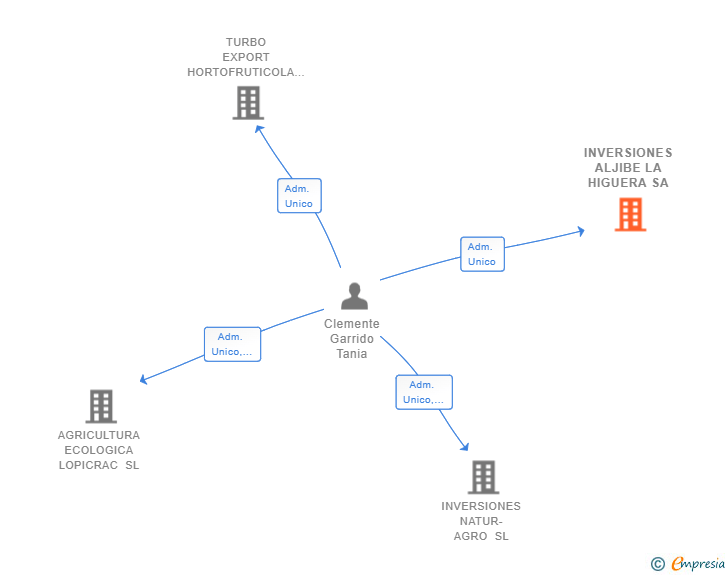 Vinculaciones societarias de INVERSIONES ALJIBE LA HIGUERA SA