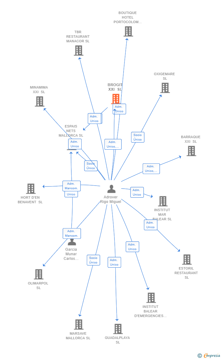 Vinculaciones societarias de BROGIT XXI SL