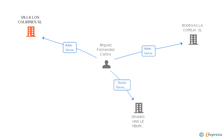 Vinculaciones societarias de VILLA LOS COLIBRIES SL
