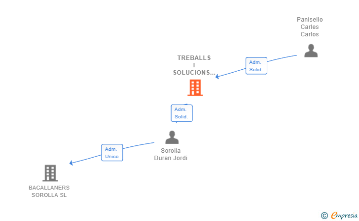 Vinculaciones societarias de TREBALLS I SOLUCIONS AGRICOLES SL