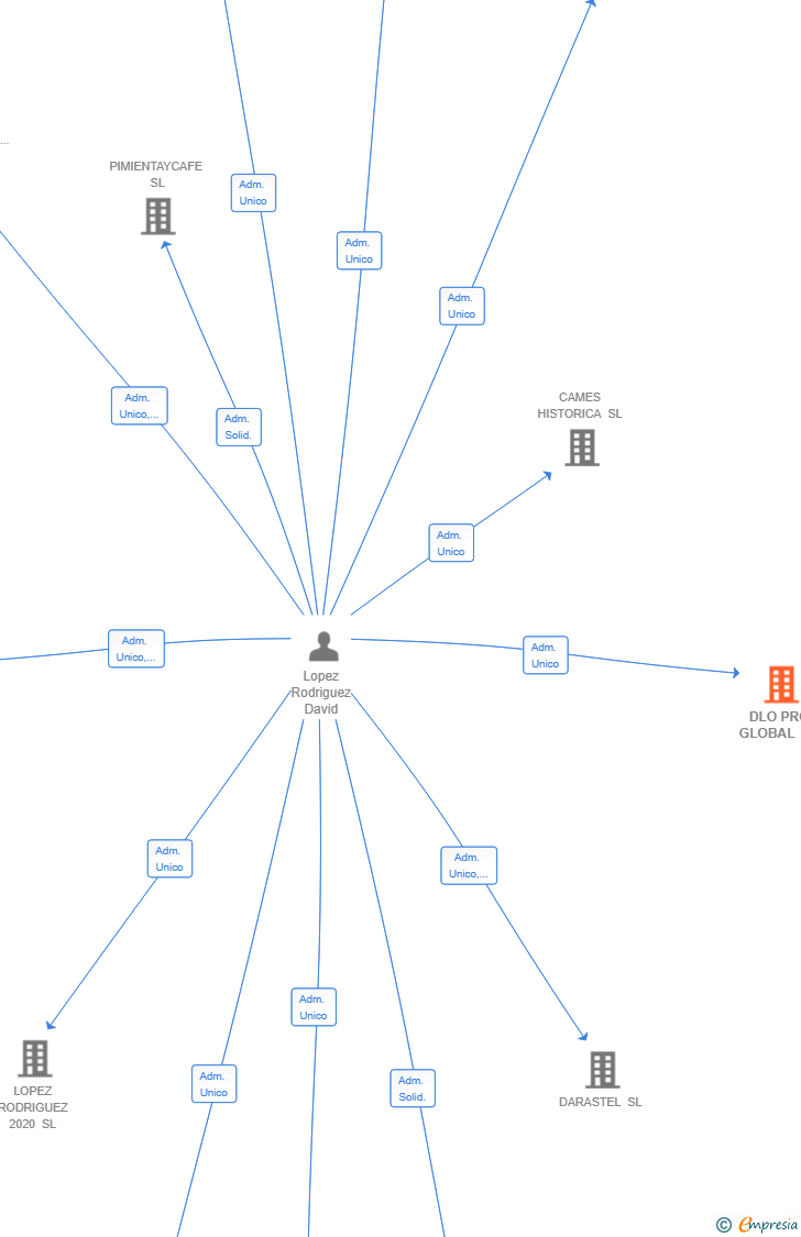 Vinculaciones societarias de DLO PRO GLOBAL SL