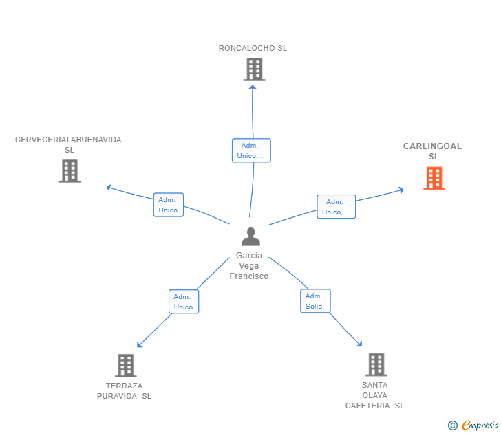 Vinculaciones societarias de CARLINGOAL SL