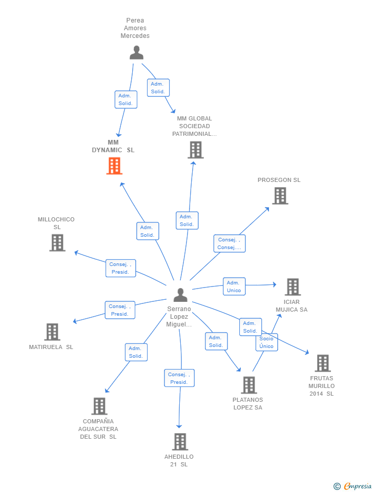 Vinculaciones societarias de MM DYNAMIC SL