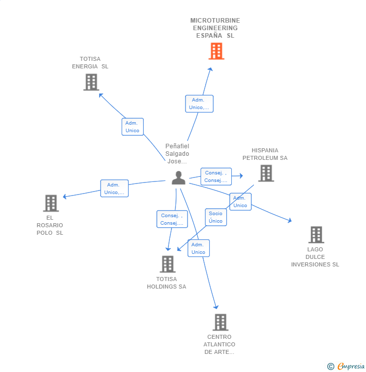 Vinculaciones societarias de MICROTURBINE ENGINEERING ESPAÑA SL