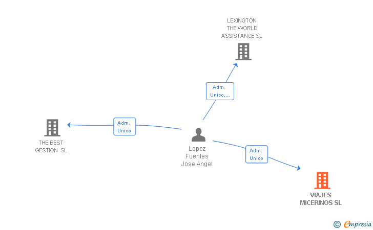 Vinculaciones societarias de VIAJES MICERINOS SL