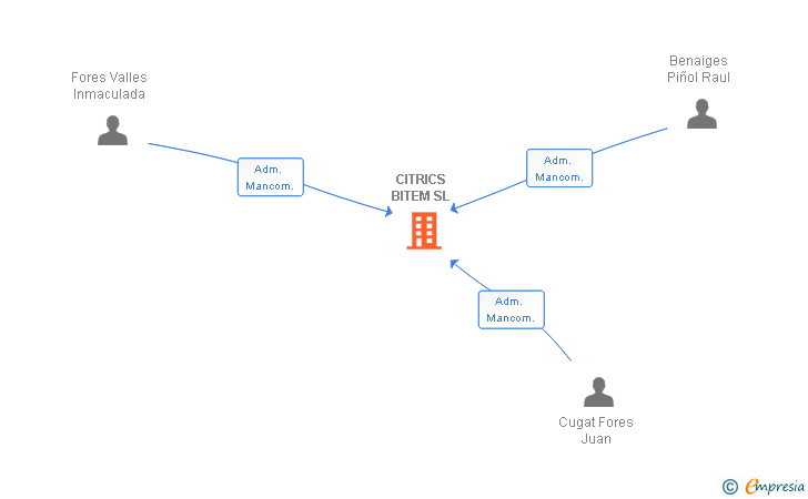 Vinculaciones societarias de CITRICS BITEM SL