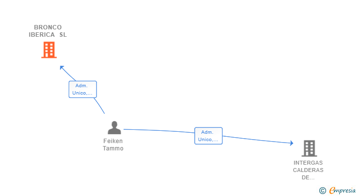 Vinculaciones societarias de BRONCO IBERICA SL