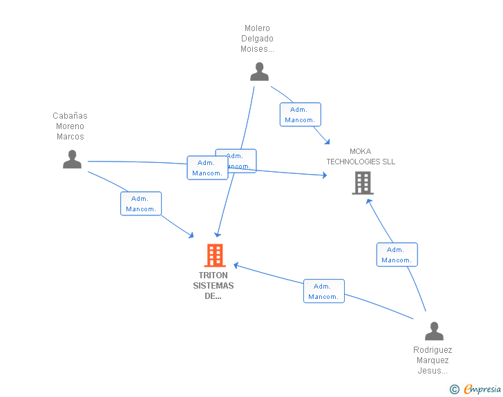 Vinculaciones societarias de TRITON SISTEMAS DE INFORMACION Y TELECOMUNICACIONES SL