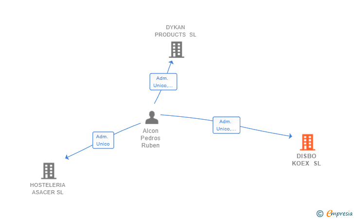 Vinculaciones societarias de DISBO KOEX SL