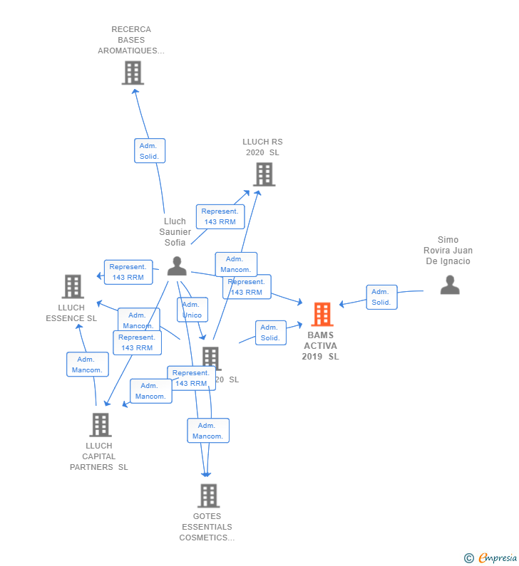 Vinculaciones societarias de BAMS ACTIVA 2019 SL