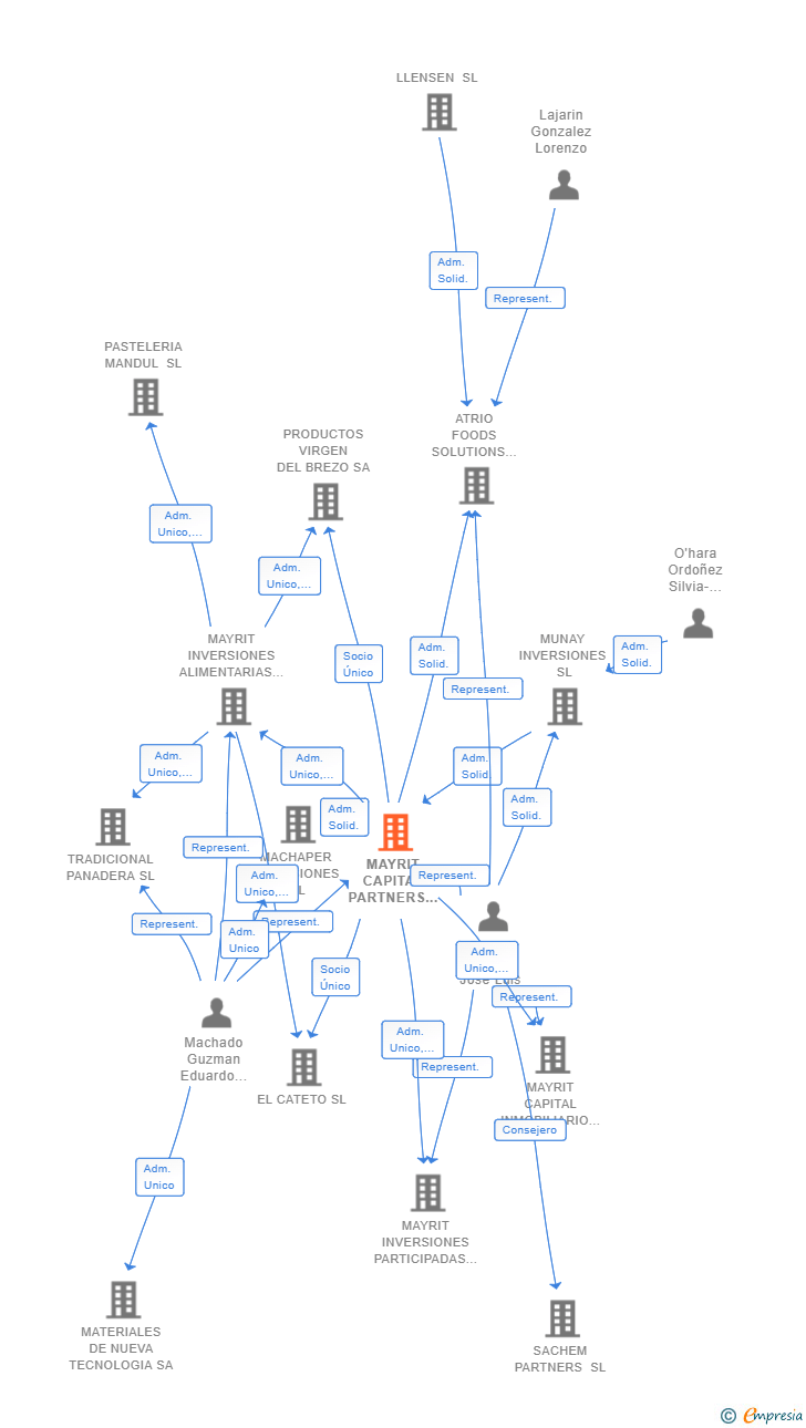 Vinculaciones societarias de MAYRIT CAPITAL PARTNERS SL