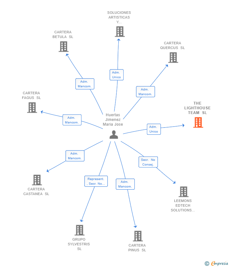 Vinculaciones societarias de THE LIGHTHOUSE TEAM SL