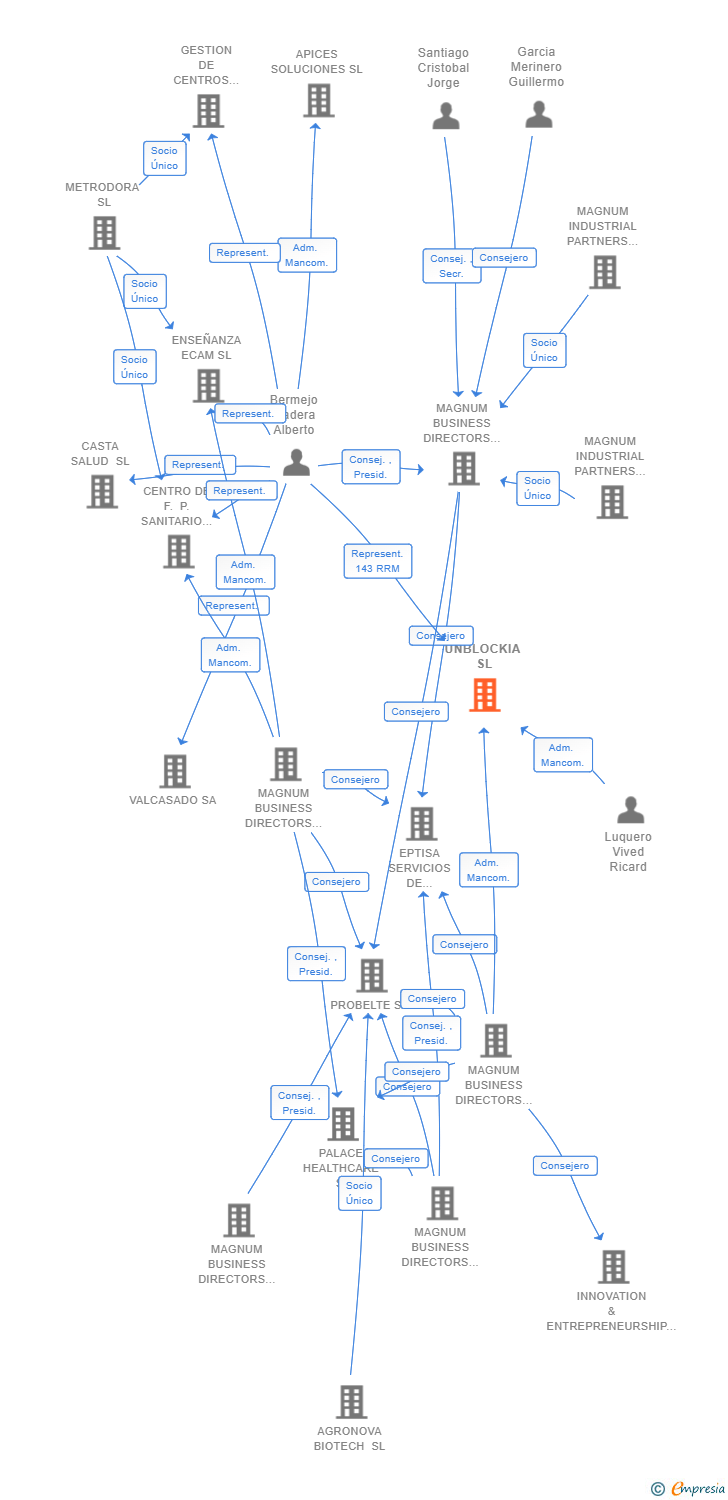 Vinculaciones societarias de UNBLOCKIA SL