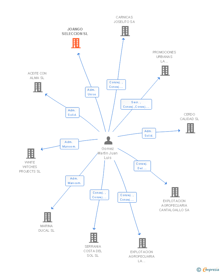 Vinculaciones societarias de JOANGO SELECCION SL