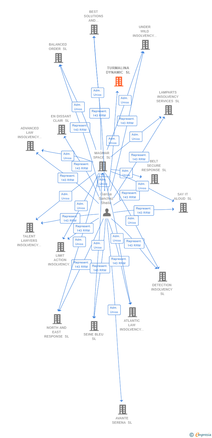 Vinculaciones societarias de TURMALINA DYNAMIC SL