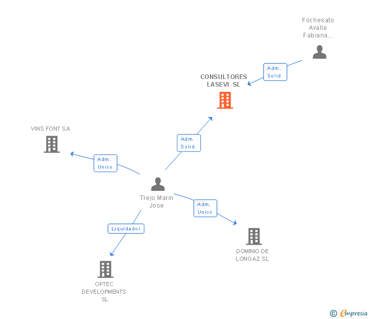 Vinculaciones societarias de CONSULTORES LASEVI SL