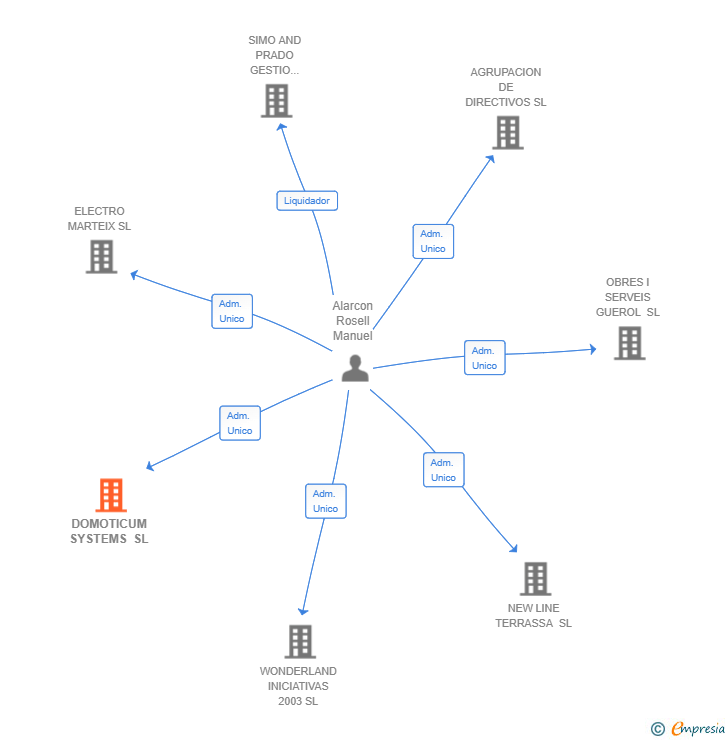 Vinculaciones societarias de DOMOTICUM SYSTEMS SL