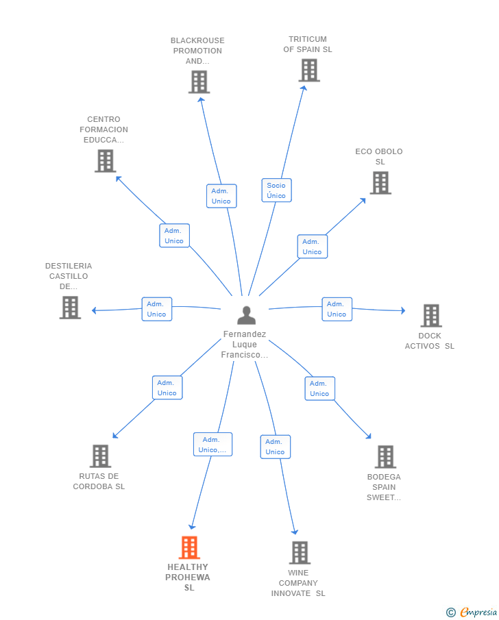 Vinculaciones societarias de HEALTHY PROHEWA SL
