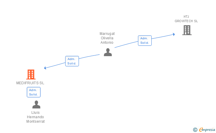Vinculaciones societarias de MEDIFRUITS SL