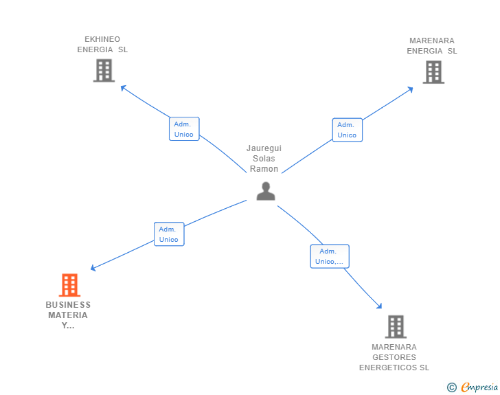 Vinculaciones societarias de BUSINESS MATERIA Y ENERGIA SL