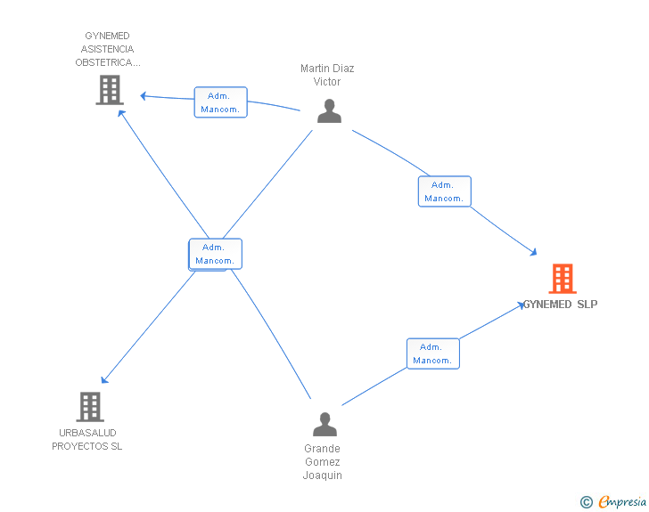 Vinculaciones societarias de GYNEMED SLP