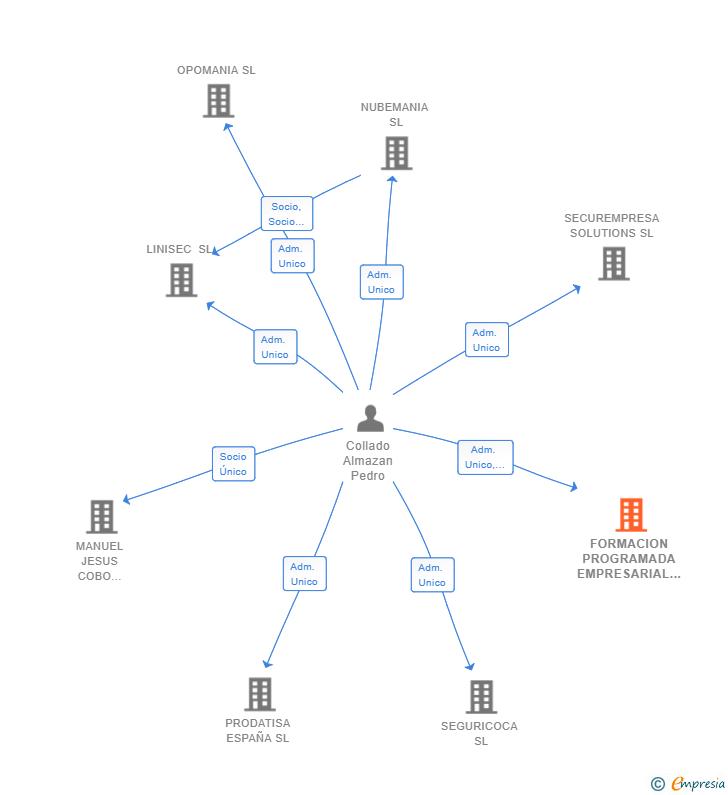 Vinculaciones societarias de FORMACION PROGRAMADA EMPRESARIAL SL