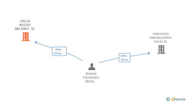 Vinculaciones societarias de DALIA NUEVO MILENIO SL