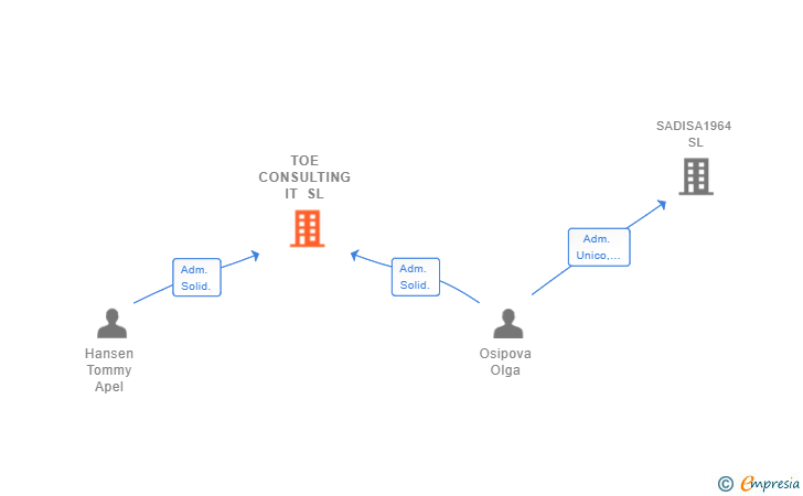 Vinculaciones societarias de TOE CONSULTING IT SL
