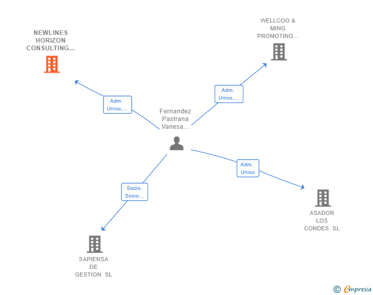 Vinculaciones societarias de NEWLINES HORIZON CONSULTING SL