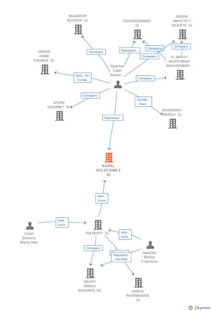 Vinculaciones societarias de AGPAL SOLUCIONES SL