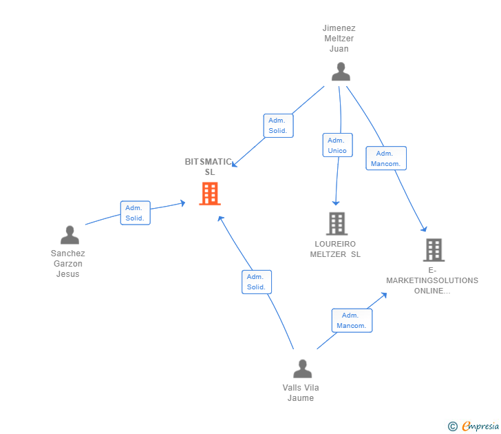 Vinculaciones societarias de BITSMATIC SL