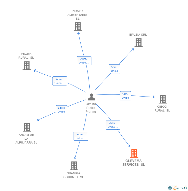 Vinculaciones societarias de GLEVEMA SERVICES SL