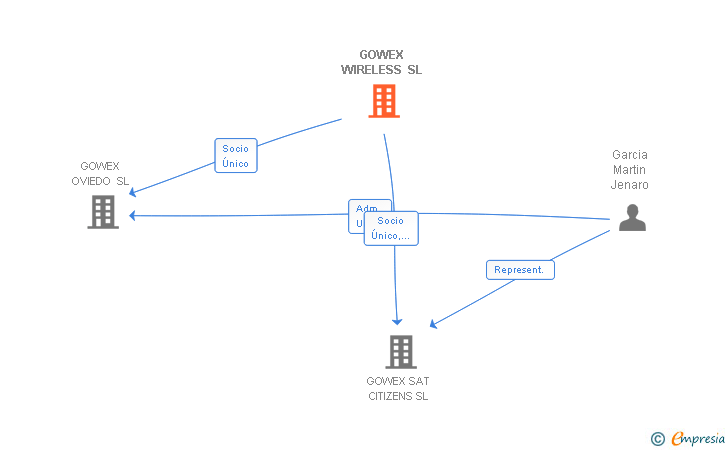 Vinculaciones societarias de GOWEX WIRELESS SL