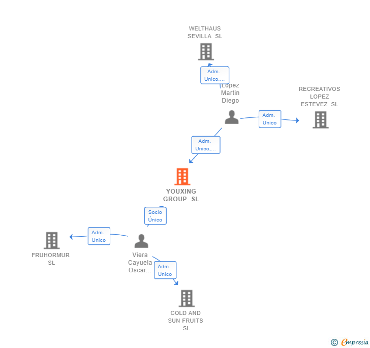 Vinculaciones societarias de YOUXING GROUP SL
