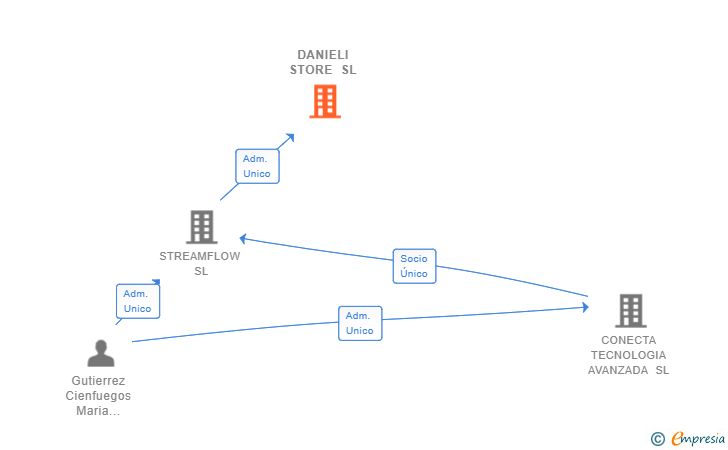 Vinculaciones societarias de DANIELI STORE SL