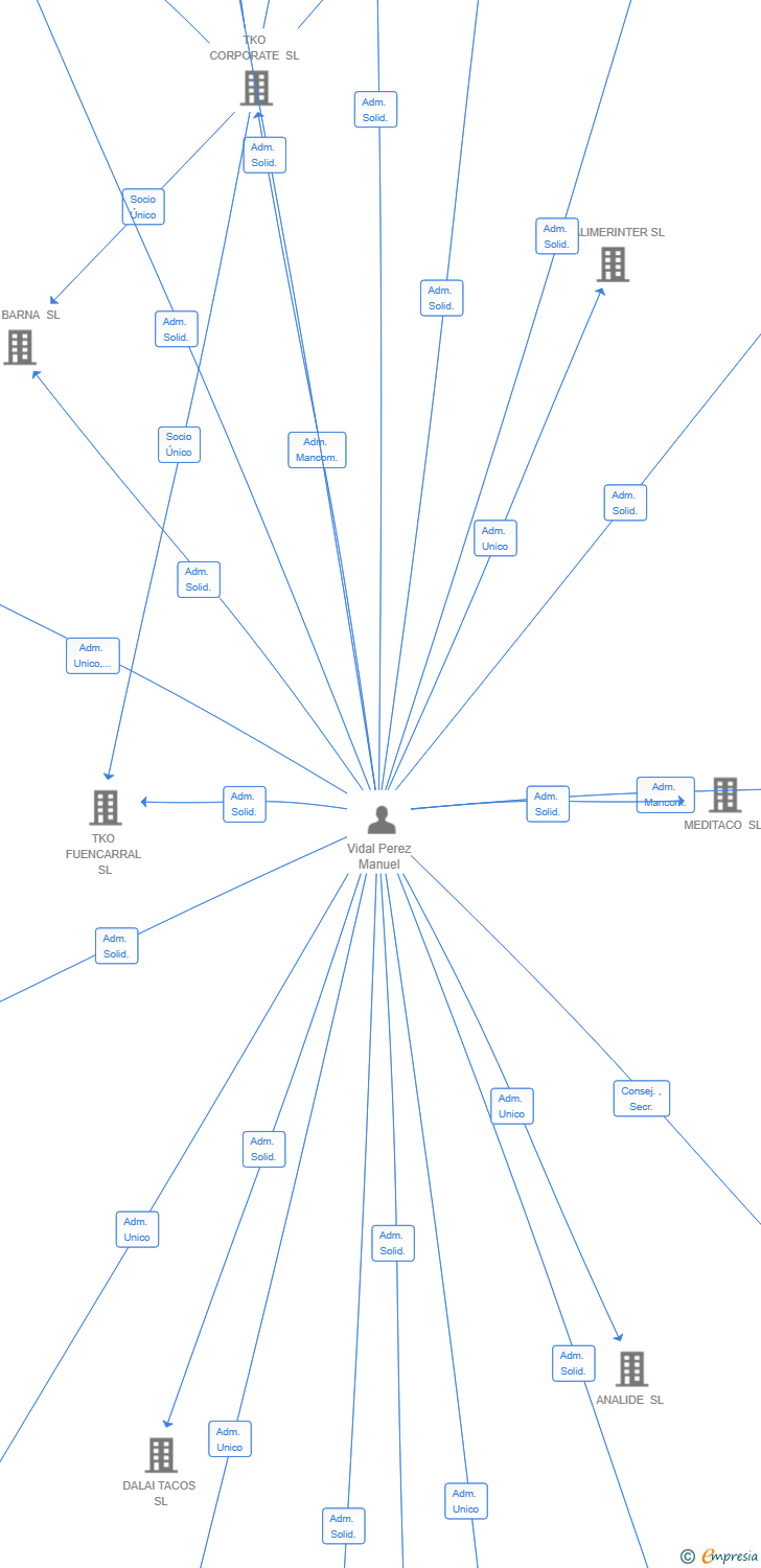 Vinculaciones societarias de MEDIGROUP HOLDING BARCELONA SL