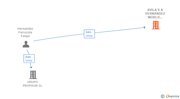 Vinculaciones societarias de AVILA'S & HERNANDEZ WORLD SERVICE SL
